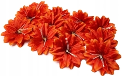 Czerwony Sztuczny Kwiat Główka Dalii 12 Sztuk Do Kompozycji