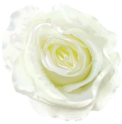 Sztuczny Kwiat Róży Kremowy Główka Szerokość 9 cm Do Kompozycji