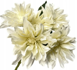 Sztuczny Bukiet Kwiatów Aster 5 Gałązek Kremowych Dekoracja Kwiatowa