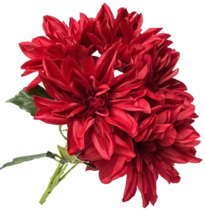 Sztuczny Bukiet Kwiatów Aster 5 Gałązek Czerwonych Dekoracja Kwiatowa