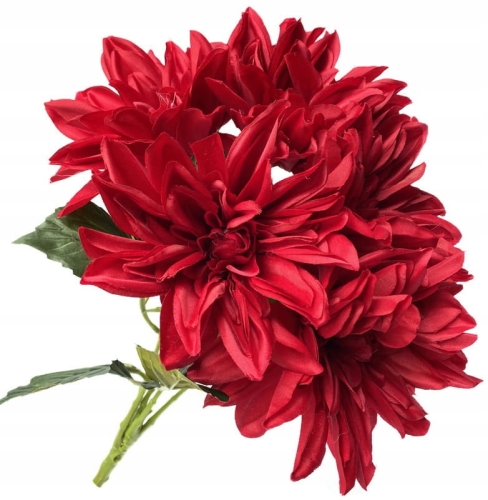 Sztuczny Bukiet Kwiatów Aster 5 Gałązek Czerwonych Dekoracja Kwiatowa Do Wazonu