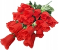 Bukiet Róż 18 Główek Róży Czerwonej Sztuczne Kwiaty Premium Kwiaty