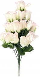 Bukiet Róż 18 Główek Róży Różowej Sztuczne Kwiaty