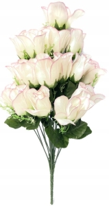 Bukiet Róż 18 Główek Róży Różowej Sztuczne Kwiaty