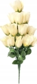 Bukiet Róż 18 Główek Róży Żółtej Sztuczne Kwiaty Wazon Stroik