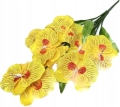 Kwiat Sztuczny Storczyk Żółty Bukiet 10 Gałązek Do Stroików Na Cmentarz