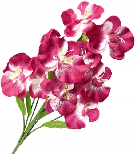 Kwiat Sztuczny Storczyk Różowy Bukiet 10 Gałązek Do Stroików Wazon Stroik