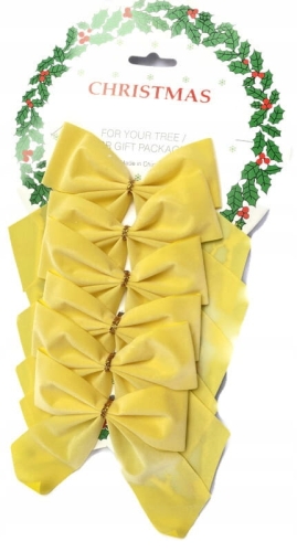 Prezentowe Kokardki 6 Sztuk Kokardki Ozdobne Na Choinkę Boże Narodzenie Święta Pierwsza Gwiazdka Wazon Prezent Flower Box