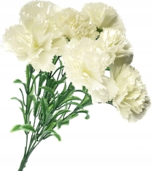 Sztuczny Bukiet Kwiatów Goździk Kremowy 7 Główek Do Kompozycji Kwiatowych