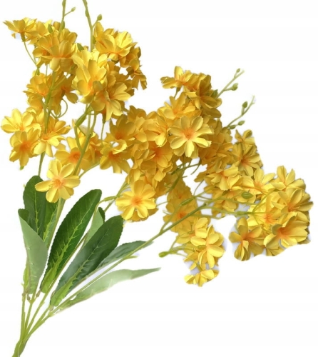 Sztuczny Bukiet Kwiatów Ostróżki 5 Gałązek Żółtych Do Wazonu Hurtownia Kwiatów Sztucznych