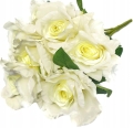 Sztuczny Bukiet Kwiatów Róża 7 Główek Kremowych Róży Kompozycja