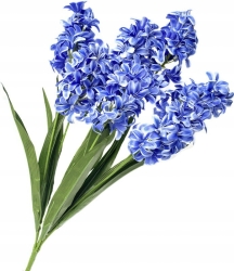 Sztuczny Bukiet Hiacyntów Niebieskich 7 Główek Kwiatów Dekoracja Do Wazonu