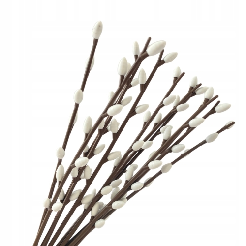 Sztuczne Kwiaty Bazie Gałązki Wiosna 12 Sztuk Bukiet Kotki Wierzbowe Wazon Stroik