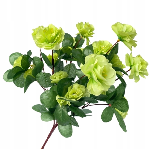 Zielona Begonia Sztuczny Bukiet Kwiatów Begonii 7 Gałązek Do Wazonu Stroik Kompozycja