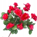 Różowa Begonia Sztuczny Bukiet Kwiatów Begonii 7 Gałązek Do Wazonu Stroik Na Balkon Taras
