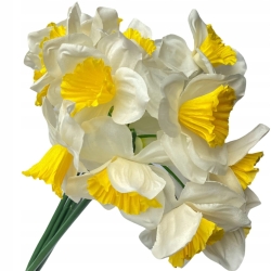 Sztuczny Bukiet Kwiatów Żonkil Narcyz 6 Gałązek Do Wazonu