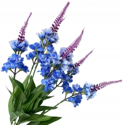 Kwiaty Sztuczne Ostróżki Bukiet 7 Gałązek Ostróżki Niebieskiej Do Kompozycji