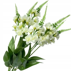 Kwiaty Sztuczne Ostróżki Bukiet 7 Gałązek Ostróżki Kremowej Do Kompozycji