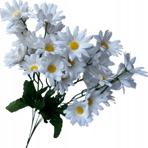 Sztuczny Bukiet Margerytka Biały Kwiat Margerytek 6 Gałązek Do Kompozycji