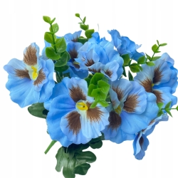 Sztuczny Kwiat Bratek Niebieski 6 Gałązek Do Stroików Wiosna