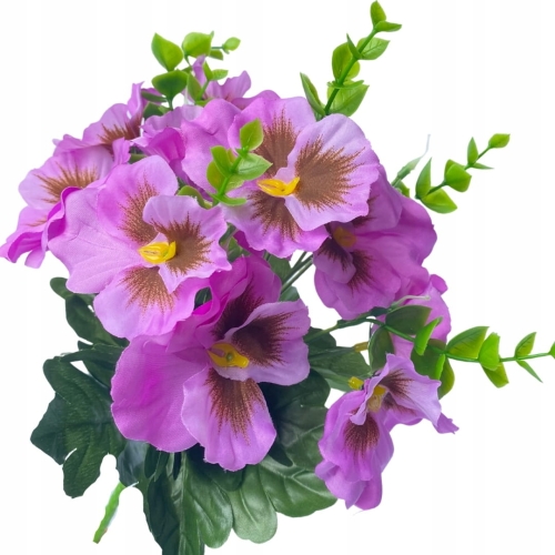 Sztuczny Kwiat Bratek Różowy 6 Gałązek Do Stroików Wiosna