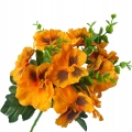 Sztuczny Kwiat Bratek Pomarańczowy 6 Gałązek Do Stroików Wiosna Pęczek Stroik