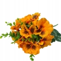 Sztuczny Kwiat Bratek Pomarańczowy 6 Gałązek Do Stroików Wiosna Wazon