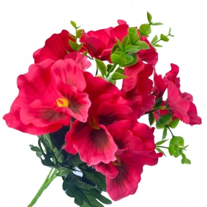 Sztuczny Kwiat Bratek Różowy 6 Gałązek Do Stroików Wiosna