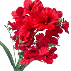 Czerwony Storczyk Bukiet 11 Gałązek Kompozycja Do Wazonu i Stroiku Kwiaty Sztuczne