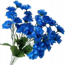 Sztuczny Bukiet Kwiatów Chabrów 6 Gałązek Do Wazonu i Dekoracji