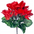 Sztuczny Bukiet Kwiatów Fiołek Alpejski 24 Gałązek Czerwonych Cyklamen Do Stroików