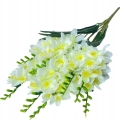 Sztuczny Bukiet Kwiatów Frezji Kremowych 9 Gałązek Do Kompozycji i Stroików