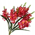 Sztuczny Bukiet Kwiatów Frezji Czerwonych 9 Gałązek Do Kompozycji i Stroików