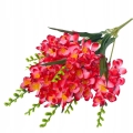 Sztuczny Bukiet Kwiatów Frezji Czerwonych 9 Gałązek Do Kompozycji i Stroików