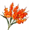 Sztuczny Bukiet Kwiatów Frezji Pomarańczowych 9 Gałązek Do Kompozycji i Stroików Cmentarz