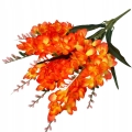 Sztuczny Bukiet Kwiatów Frezji Pomarańczowych 9 Gałązek Do Kompozycji i Stroików Dom Mieszkanie