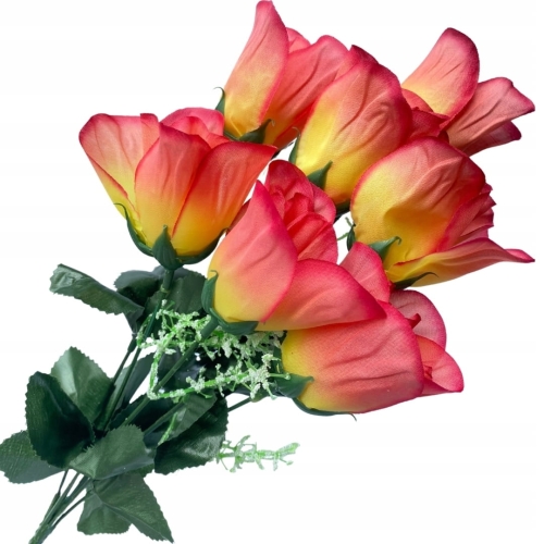 Róża Bukiet Róż 7 Główek Kompozycja Do Wazonu Ozdoba Kwiaty Sztuczne