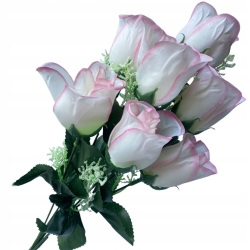 Róża Bukiet Róż 7 Główek Kompozycja Do Wazonu Ozdoba Kwiaty Sztuczne