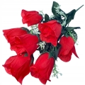 Róża Czerwona Bukiet Róż 7 Główek Kompozycja Do Wazonu Ozdoba Kwiaty Sztuczne