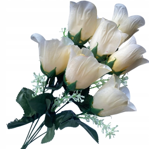 Róża Bukiet Róż 7 Główek Kompozycja Do Wazonu Ozdoba Kwiaty Sztuczne