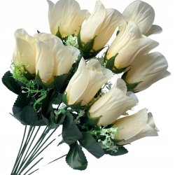 Róża Bukiet Róż 12 Główek Kompozycja Do Wazonu Ozdoba Kwiaty Sztuczne