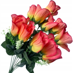 Róża Bukiet Róż 12 Główek Kompozycja Do Wazonu Ozdoba Kwiaty Sztuczne