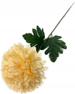 Chryzantema Kremowa Z Łodygą 6 Cali Kwiat Sztuczny