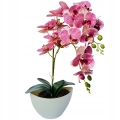 Doniczka Sztuczna Orchidea Storczyk Różowy Guma Kompozycja Kwiat Sztuczny Jak Żywy