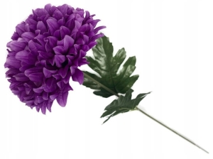 Chryzantema Fioletowa Z Łodygą 6 Cali Kwiat Sztuczny