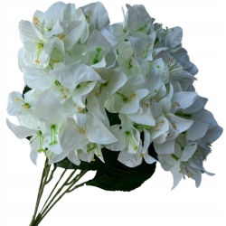 Kwiat Sztuczny Bukiet Biały Hortensji 5 Gałązek Do Kompozycji i Dekoracji