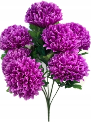 Bukiet Chryzantem Fioletowy x7 Główek Sztuczne Kwiaty