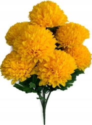 Bukiet Chryzantem Pomarańczowy x7 Główek Sztuczne Kwiaty