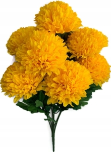 Bukiet Chryzantem Pomarańczowy x7 Główek Sztuczne Kwiaty