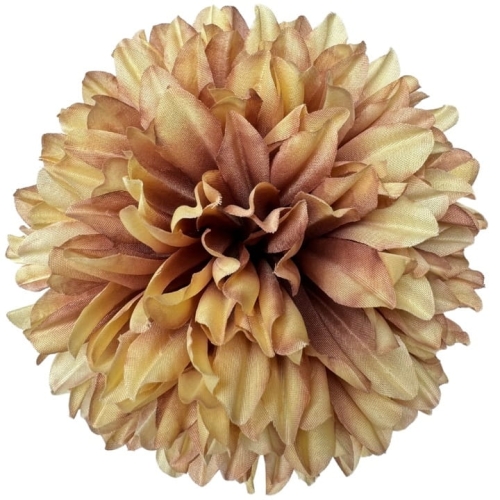 Chryzantema Główka Kwiat 16 cm Do Stroików i Kompozycji Sztuczne Kwiaty Brązowa